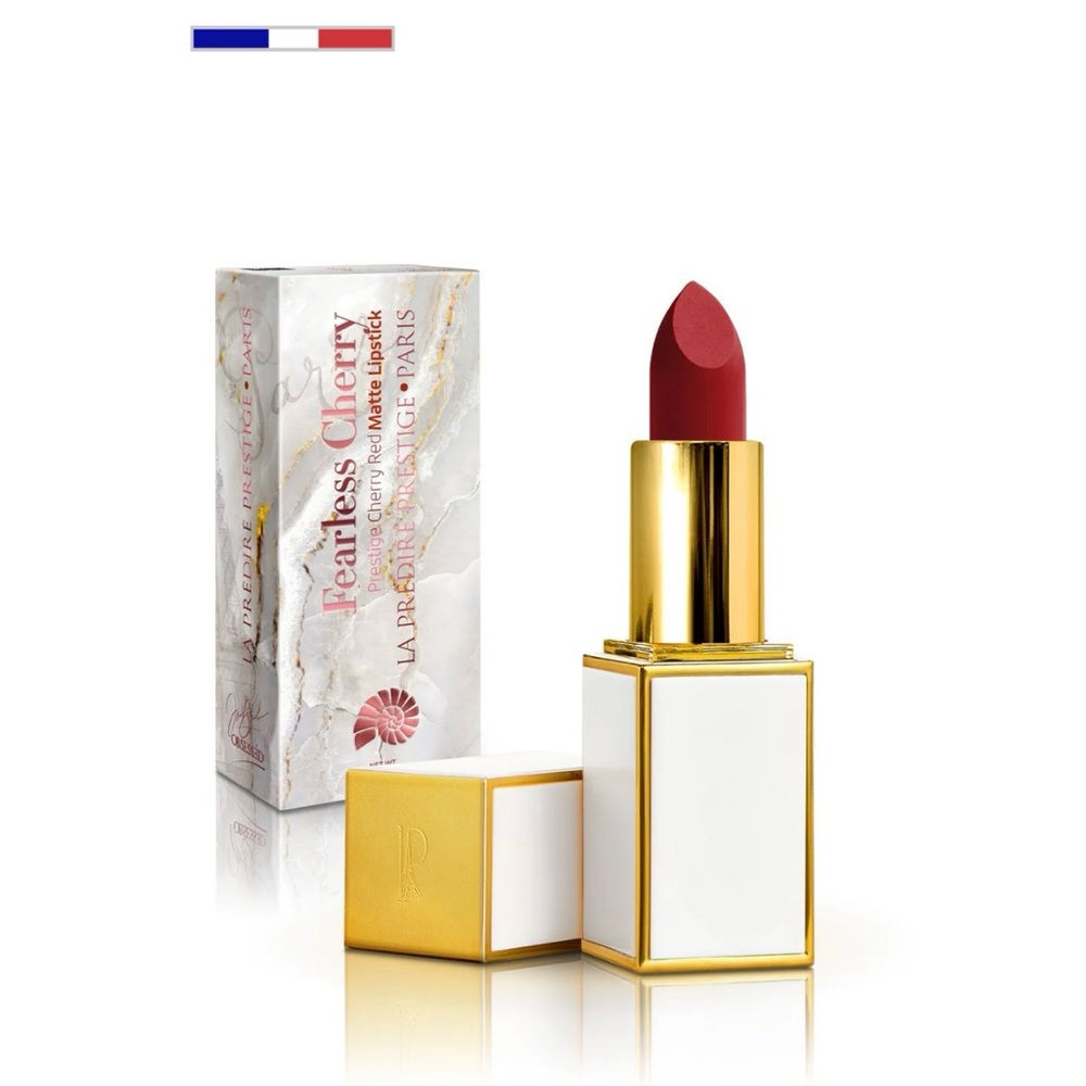La Prédiré Prestige Fearless Cherry Red Matte Lipstick NIB $120 MSRP
